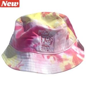 🆕 CROSS COLOURS Power to the People tie-dye unisex Bucket hat